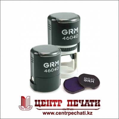  GRM 46040 PLUS ПЕЧАТЬ ПЛАСТИКОВАЯ С ЗАЩИТНЫМ БОКСОМ (40 мм) Черный